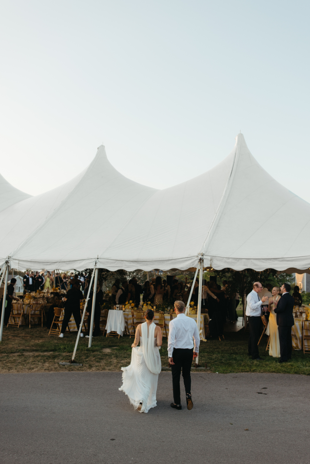 outdoor tented wedding coordinated by a Rhode Island wedding planner