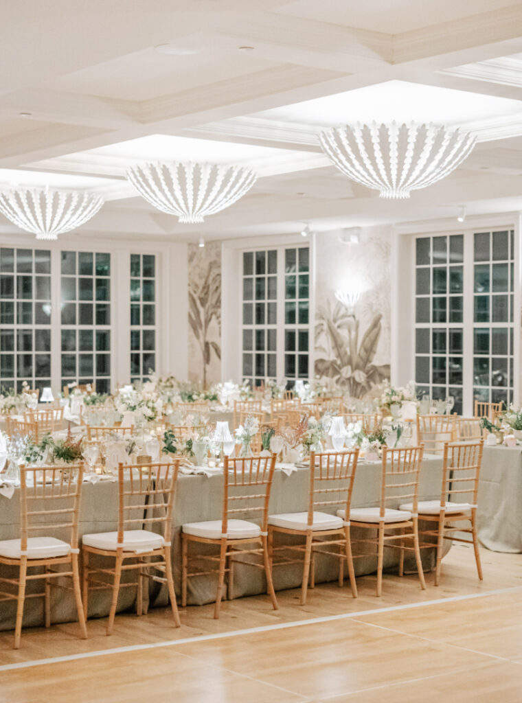 Reception space set with intention—clean, layered, and just the right amount of detail to feel elevated without trying too hard
