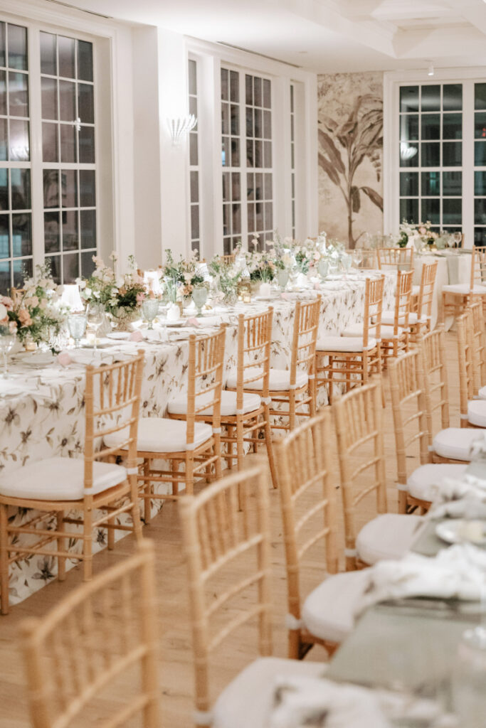 Long tables done right (because yes, there is a wrong way)—balanced, inviting, and designed to actually encourage conversation